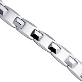 Tungsten White Polished Mens Bracelet 13mm Size 8.5 Inches